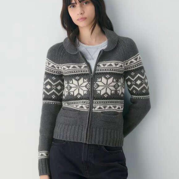 NWT Aritzia ECHO ZIP UP Heather Charcoal M - Picture 1 of 8